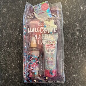 Pink Viva, Girl's Women's Scratch and Sniff Raspberry 6 Pc Bath Set Be A Unicorn